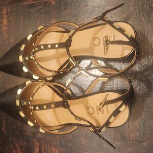 Studded Womens  Kitten Heels in Black